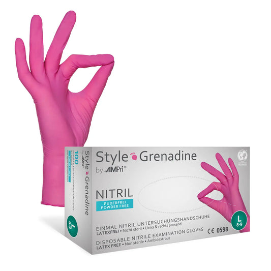 Bleikir Nitríl Hanskar (100 stk) | Stuðningur við Bleikan Október💗