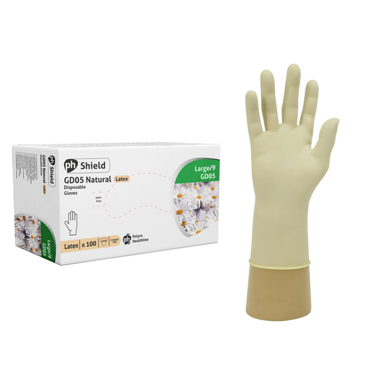 PH Shield Latex Einnota Hanskar – Púðurlausir – 100 stk