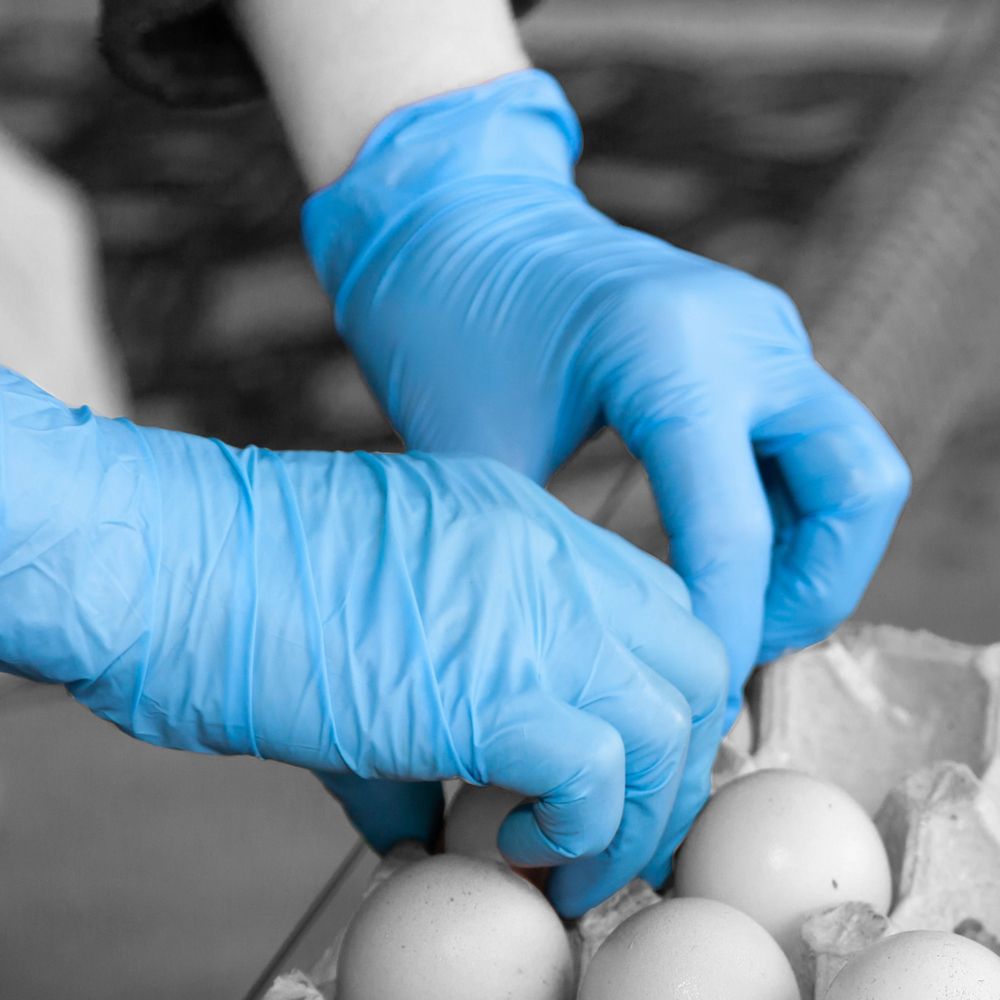 GD21 Bláir Einnota Sterkir Nítril Hanskar (5.0g)