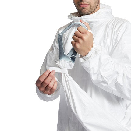 Tyvek® 500 HP – Hlífðargalli með hettu og aðgengi fyrir fallvarnarbelti