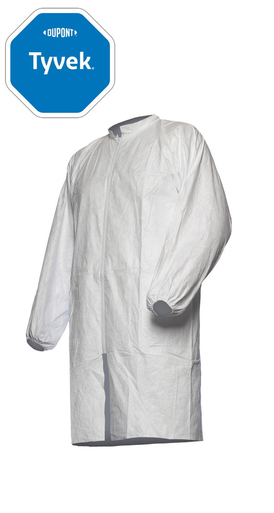 Tyvek® 500 Labcoat – Hlífðarsloppur & Gestasloppur með rennilás og vösum