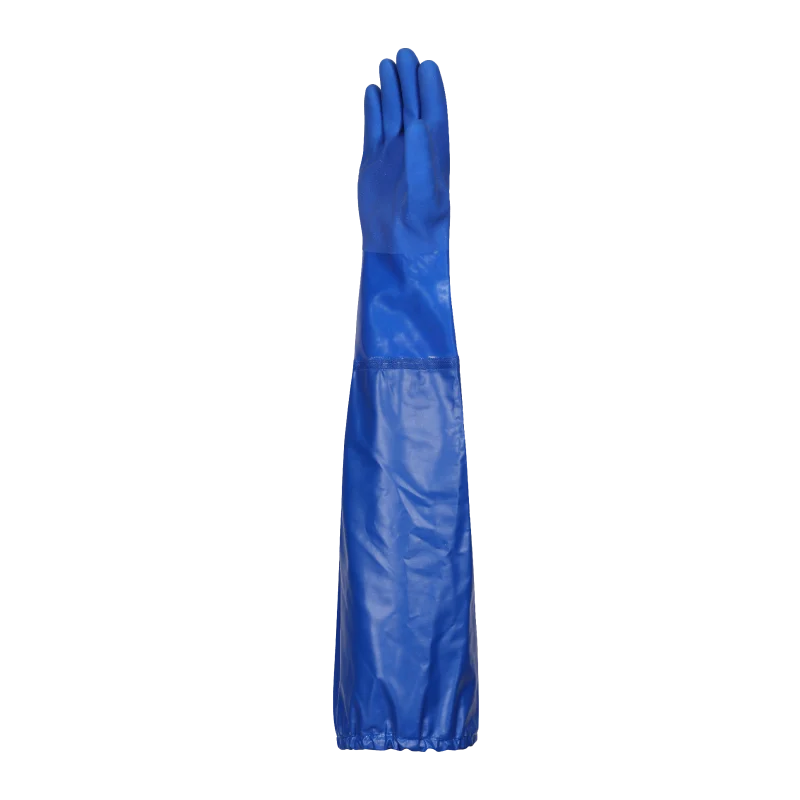 CH102 PVC Hanskar 62cm – Extra langir, olíuþolnir og með öflugu gripi