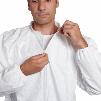 Tyvek® 500 Labcoat – Hlífðarsloppur & Gestasloppur með rennilás og vösum